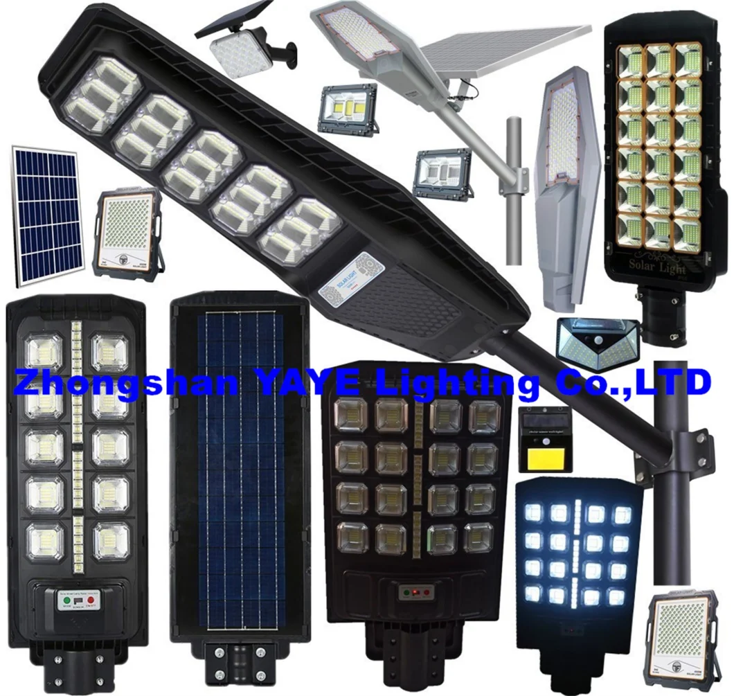 Solar Manufacturer Supplier CE 2000W/1000W/800W/600W/500W/400W/300W/200W Sensor LED Street Outdoor Camera COB Lawn Garden Wall Flood Garden Road Light Factory