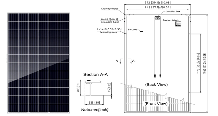 China 175W High Efficiency Mono/Poly Solar Panel for Solar Power System