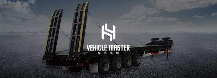 Vehicle Master 3axle 4axle 80ton Lowbed Trailer 15m 16m Lowbed Trailer for Sale