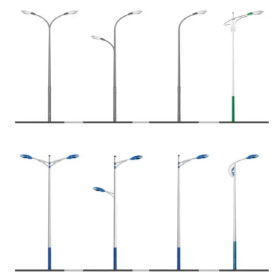 Hochleistungs-Solar-Straßenlaternenmast mit hohem, pulverbeschichtetem, feuerverzinktem Stahleisenguss-Solarstraßenlaternenmast von Line Power